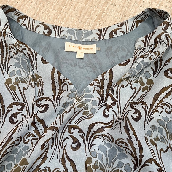 Tory Burch Print Silk Sleeveless Tank Top Size 2 EUC - Picture 9 of 11